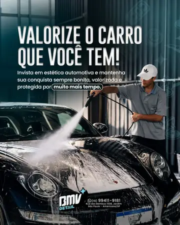 Post criado pela TGT para BMV Estética Automotiva