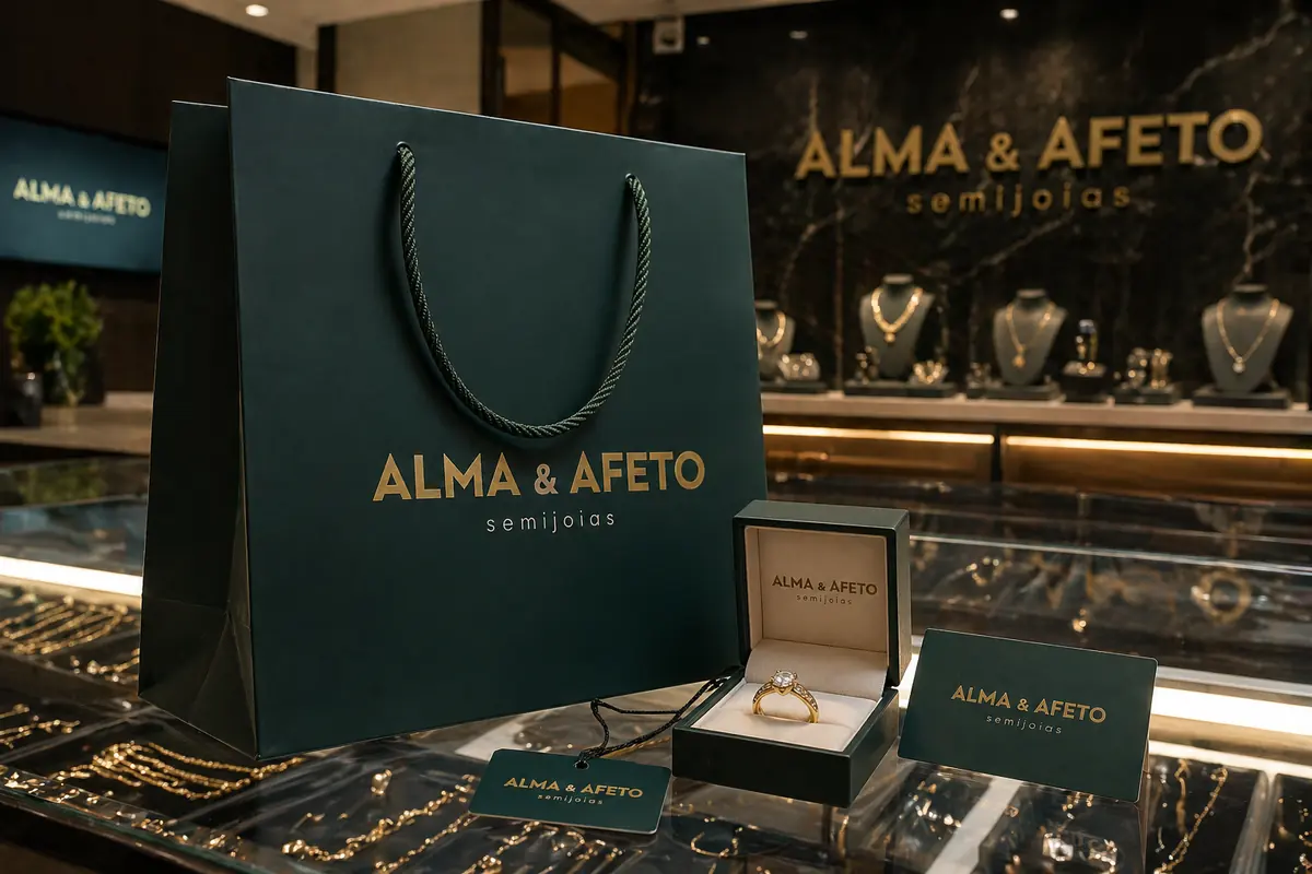 Projeto de branding Alma & Afeto Semijoias