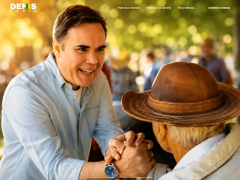 Site Denis Andia, desenvolvido pela TGT